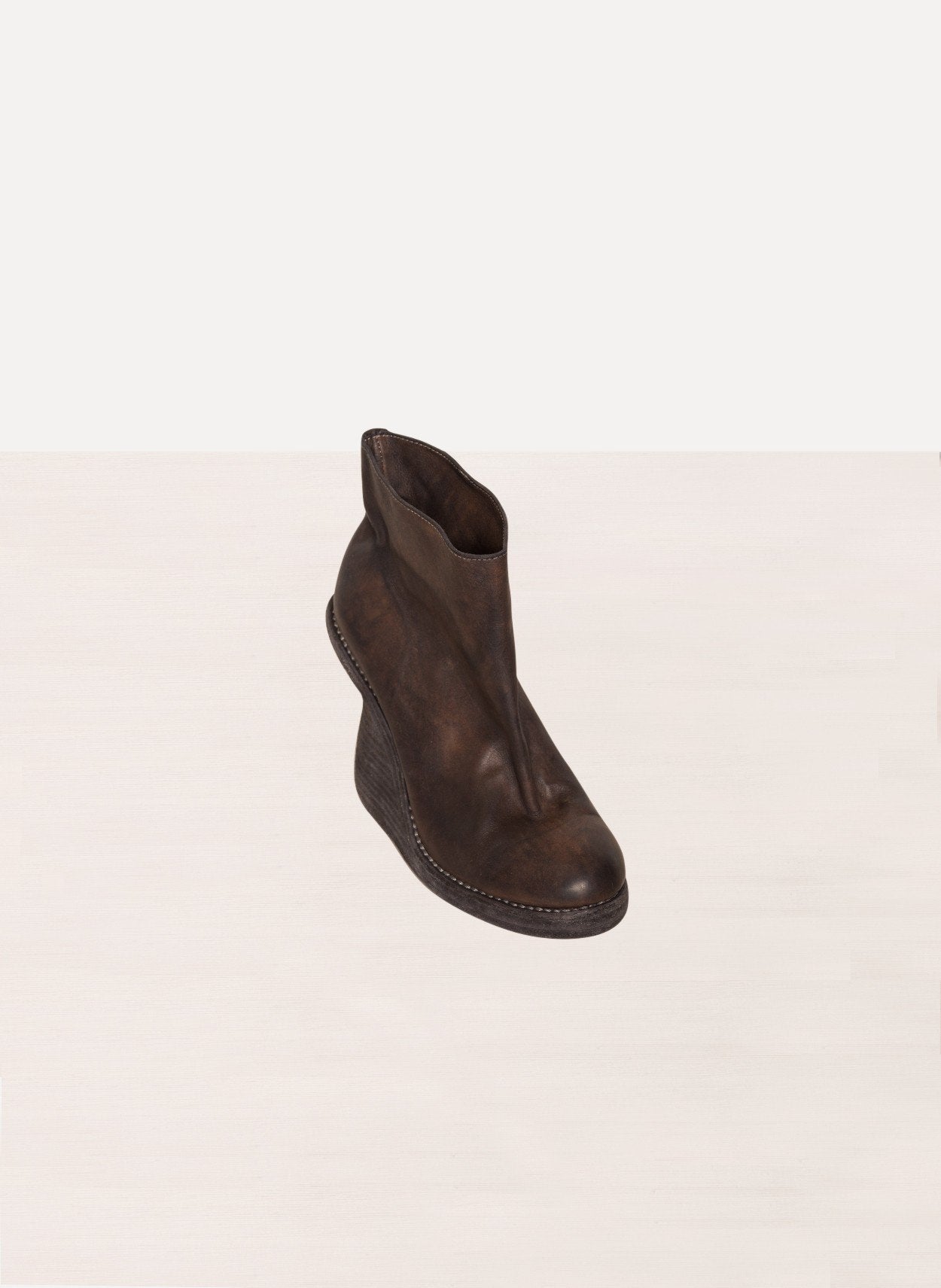 Women's 6006 Full Grain Baby Calf Stacked Wedge