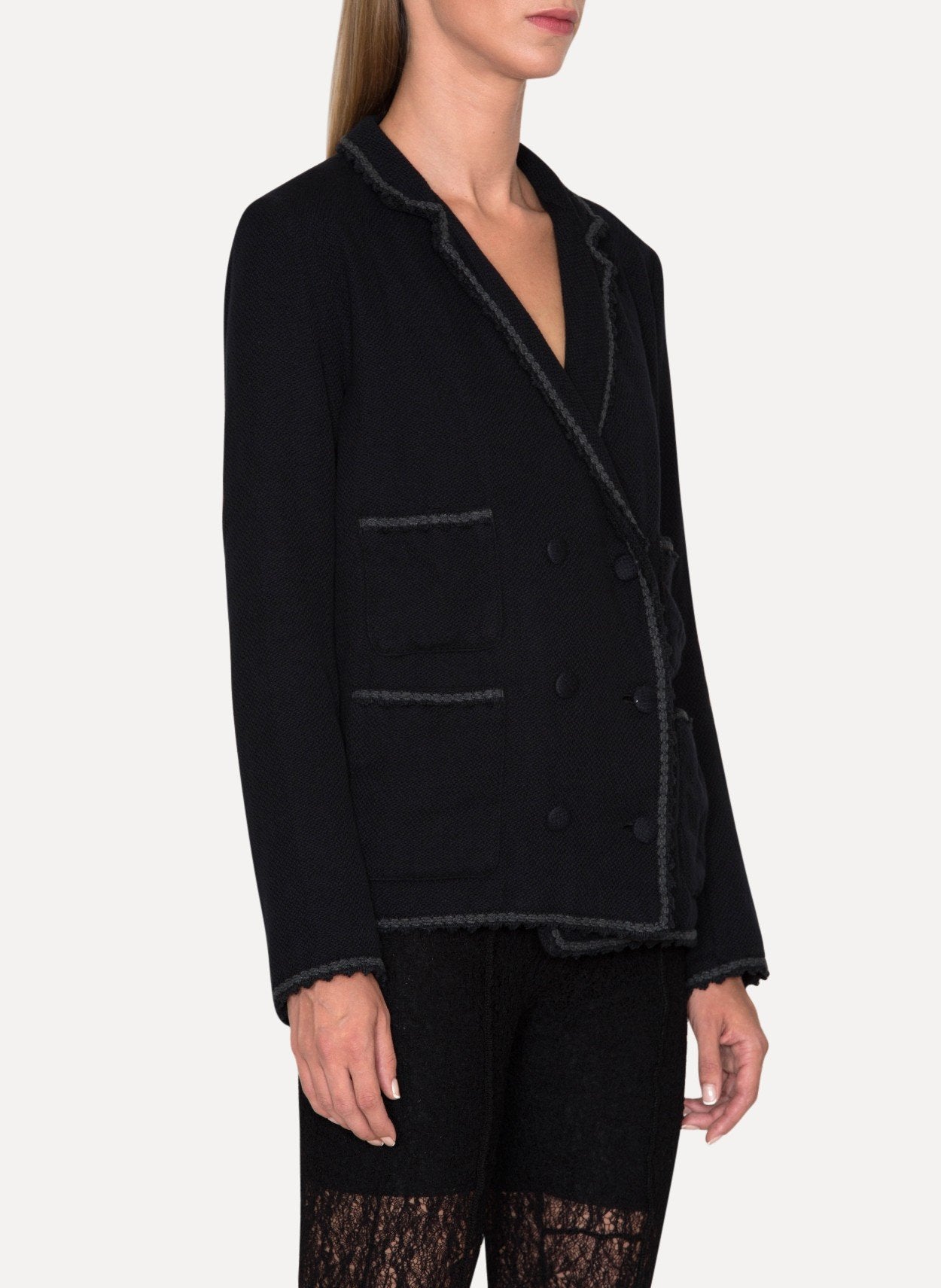 Handmade Hand Woven Double-Breasted 4-Pocket Fully Silk Lined Jacket