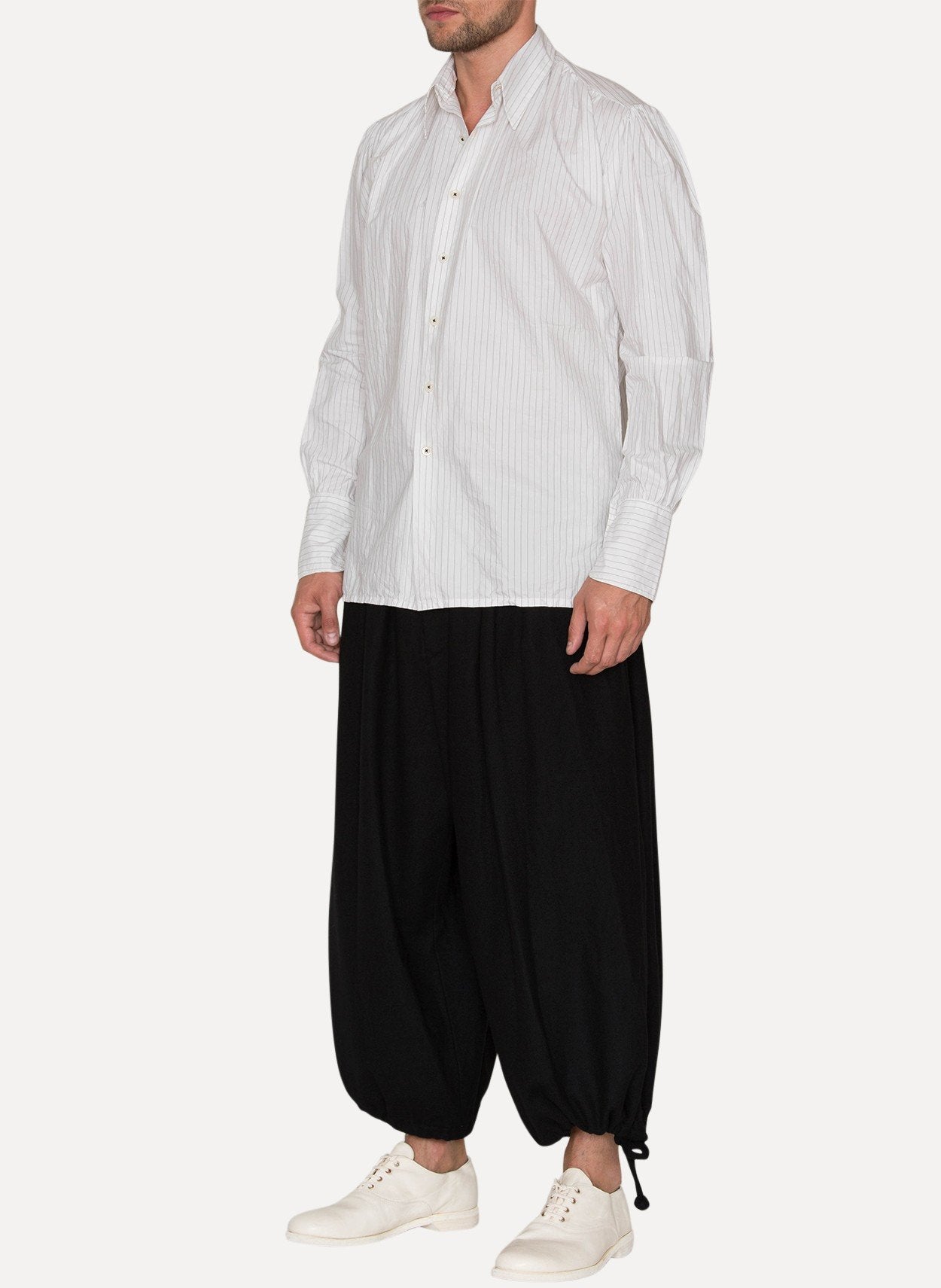 Handmade 2-in-1 Pleated Long Tailored Shirt