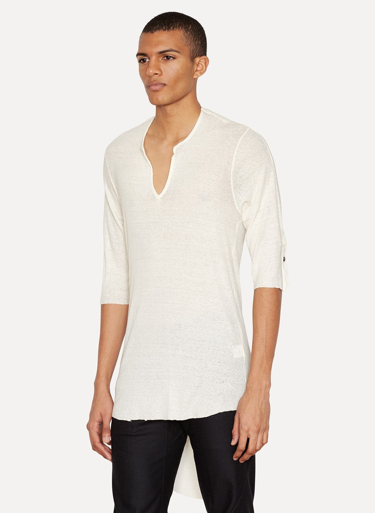 Off-White Cotton Linen Tunic