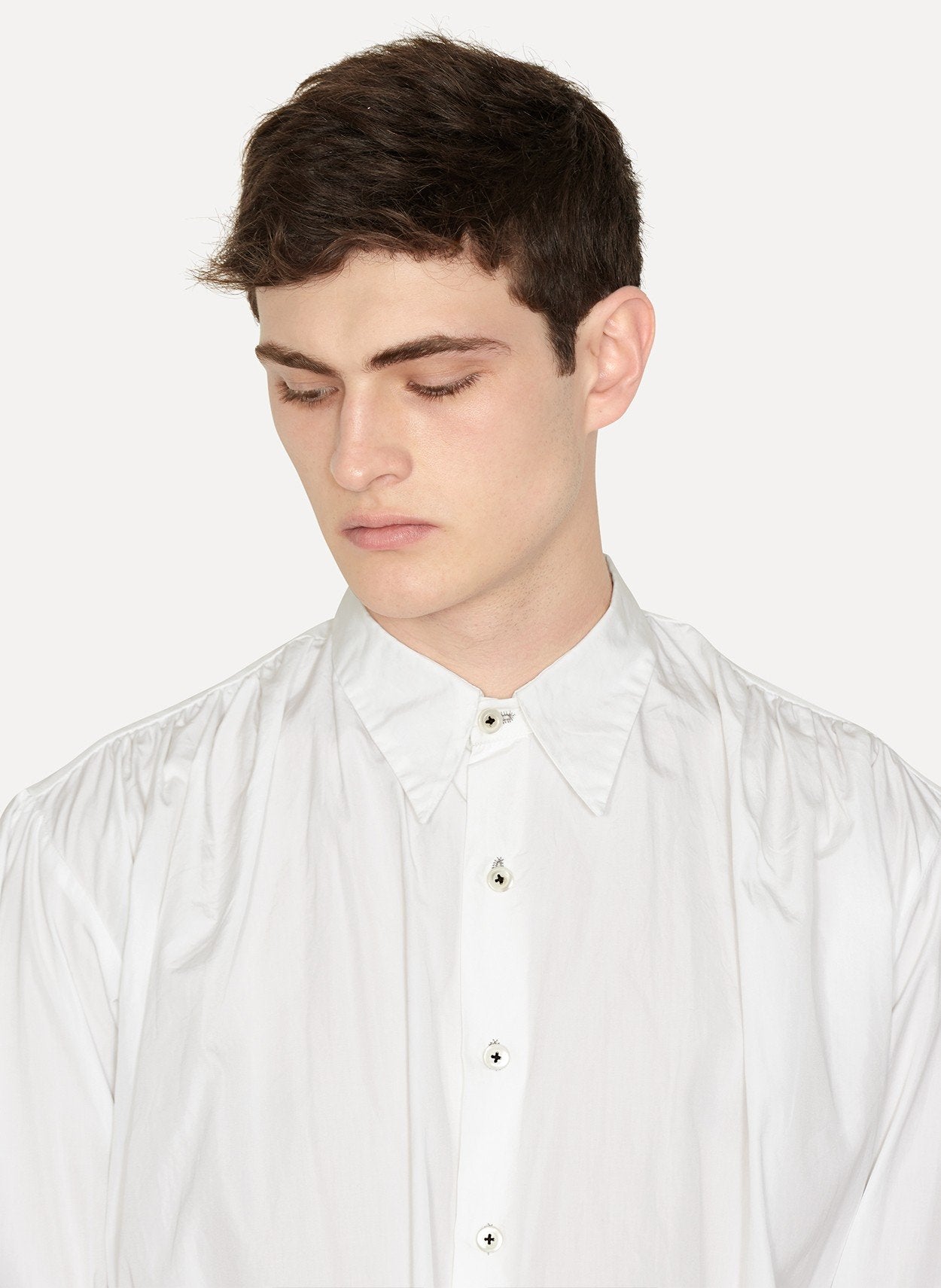 Handmade 2-in-1 Pleated Long Tailored Shirt