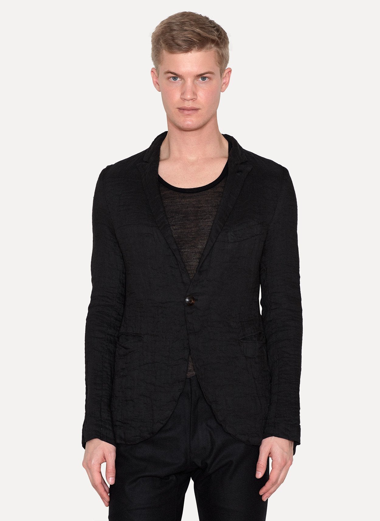 Handmade Slim Fit 1 Button Double-Vented Jacket