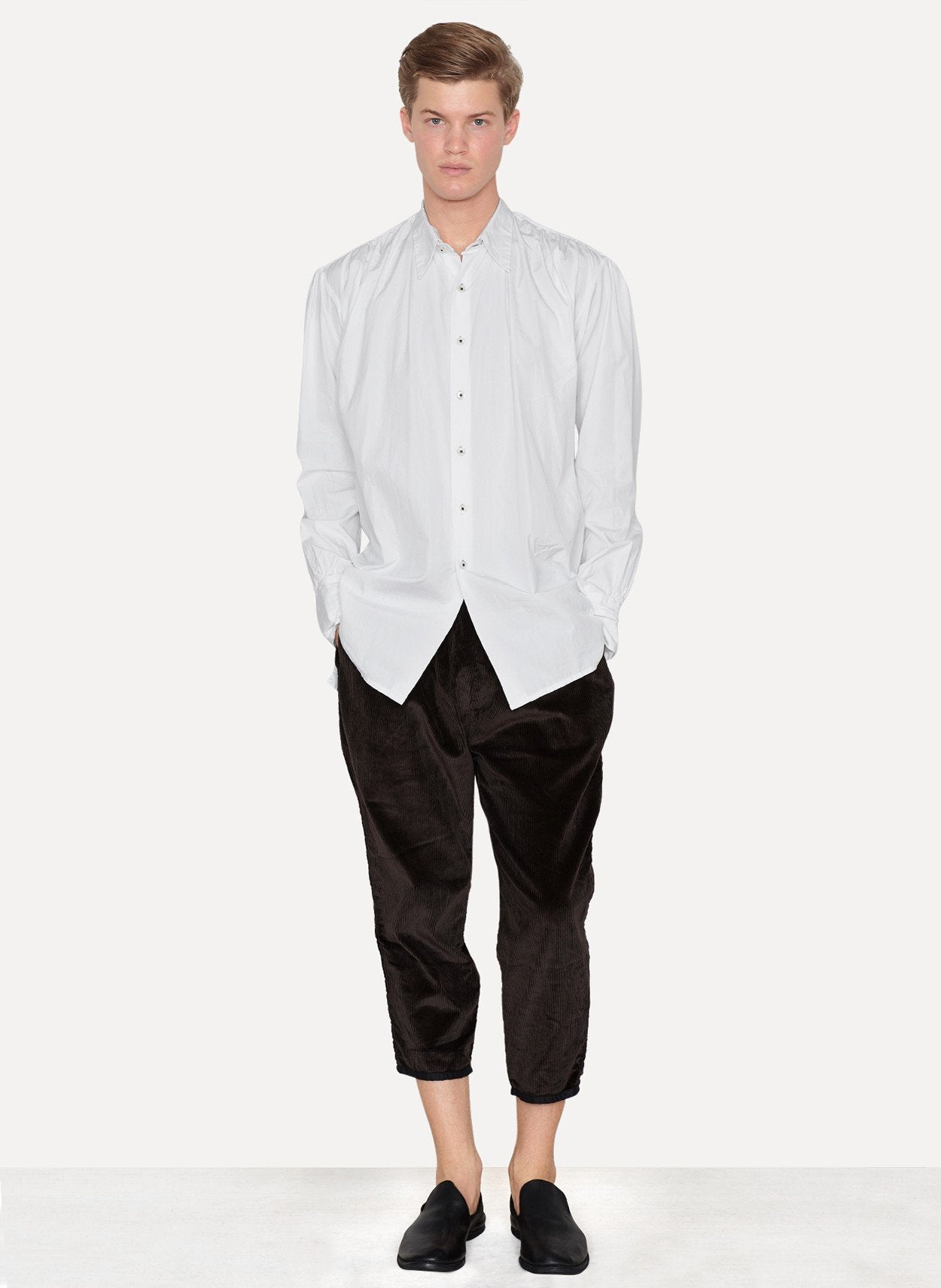 Handmade 2-in-1 Pleated Long Tailored Shirt
