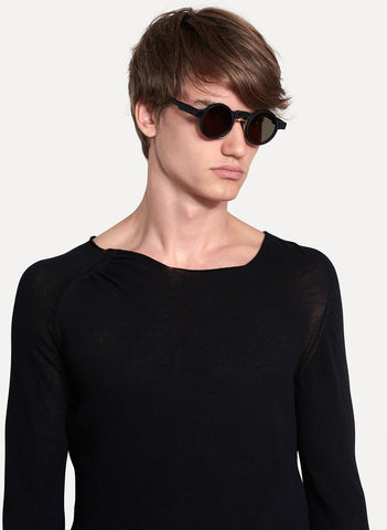 Maske N3 Black Matte Sunglasses Gold Detail