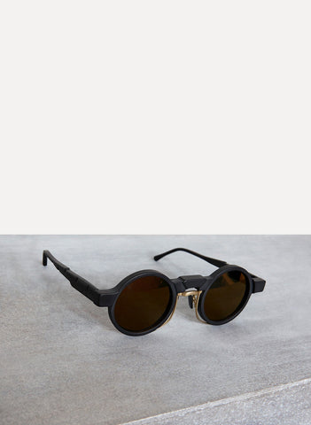 Maske N3 Black Matte Sunglasses Gold Detail