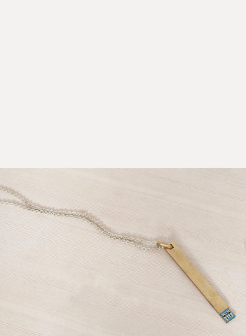 USB Necklace Matte Brass