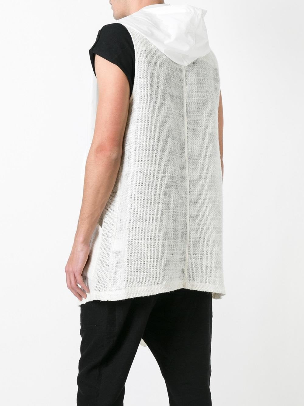 Sleeveless Hooded Cardigan