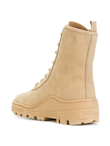 Taupe Nubuck Combat Boot