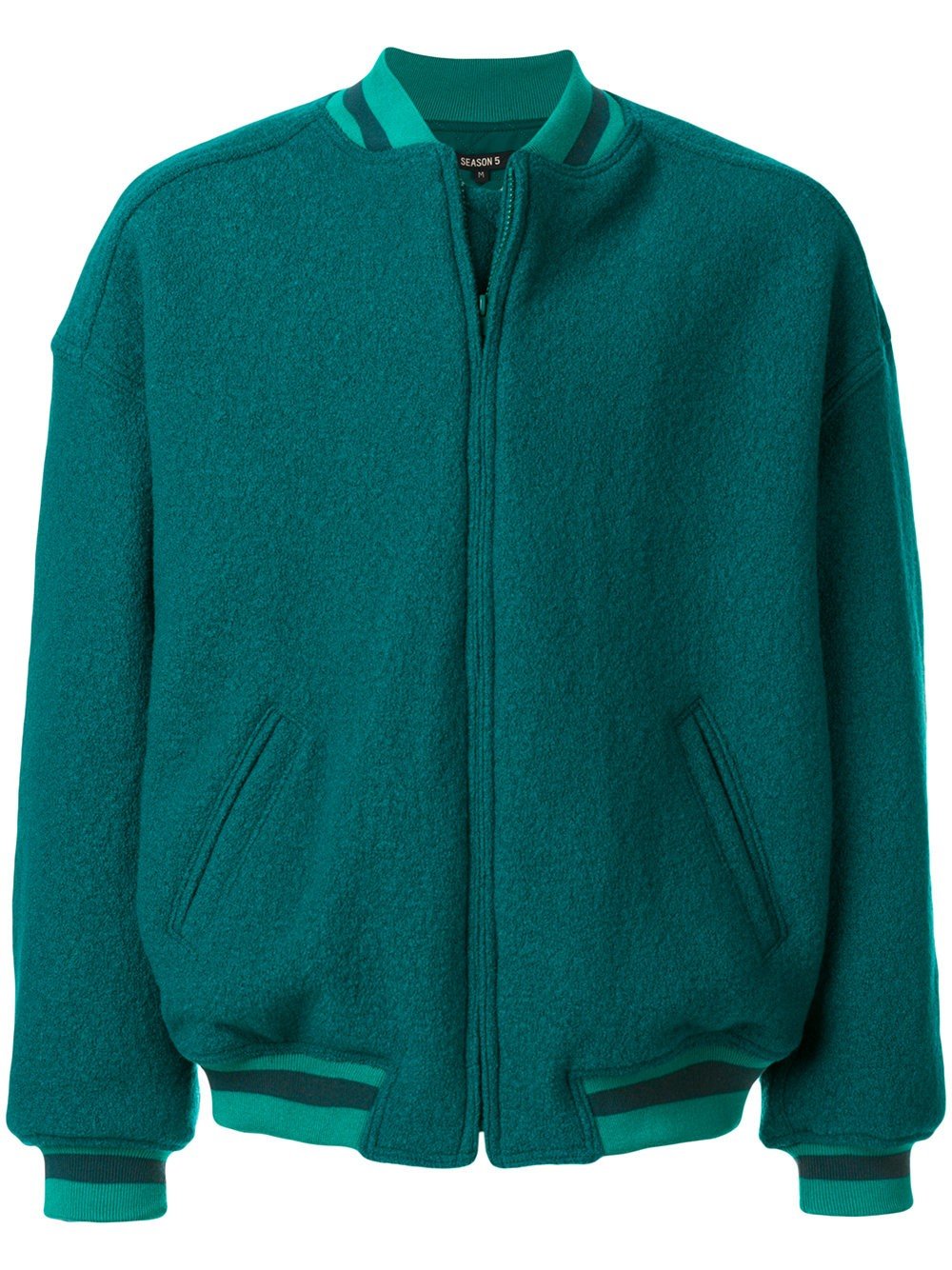 Virgin Wool Classic Bomber Teal