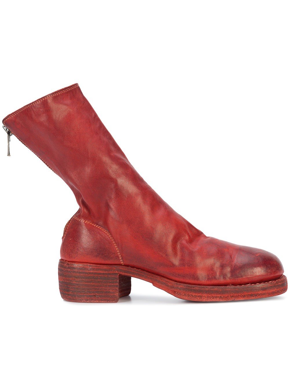 Women's 788Z Horse Back Zip Mid Boot Red
