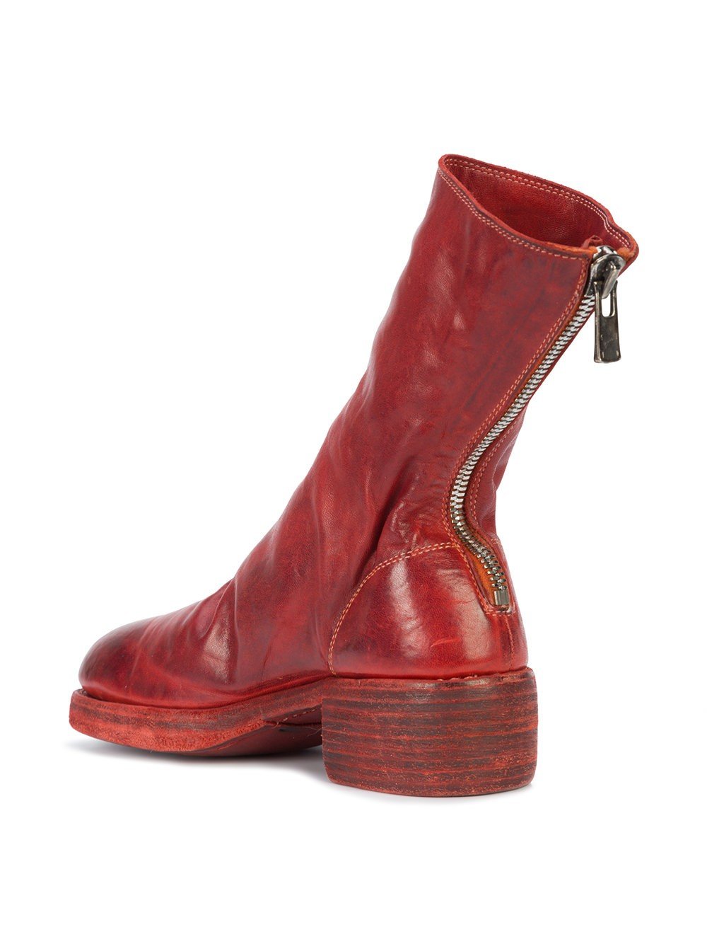 Women's 788Z Horse Back Zip Mid Boot Red