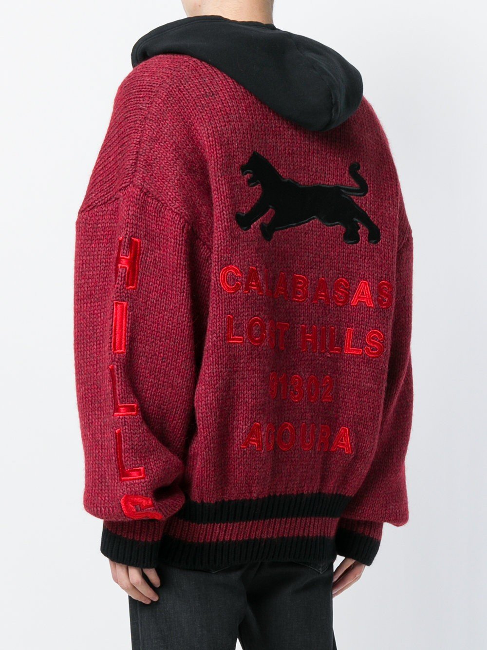 Alpaca Angora Graphic Cardigan Scorpio Ink