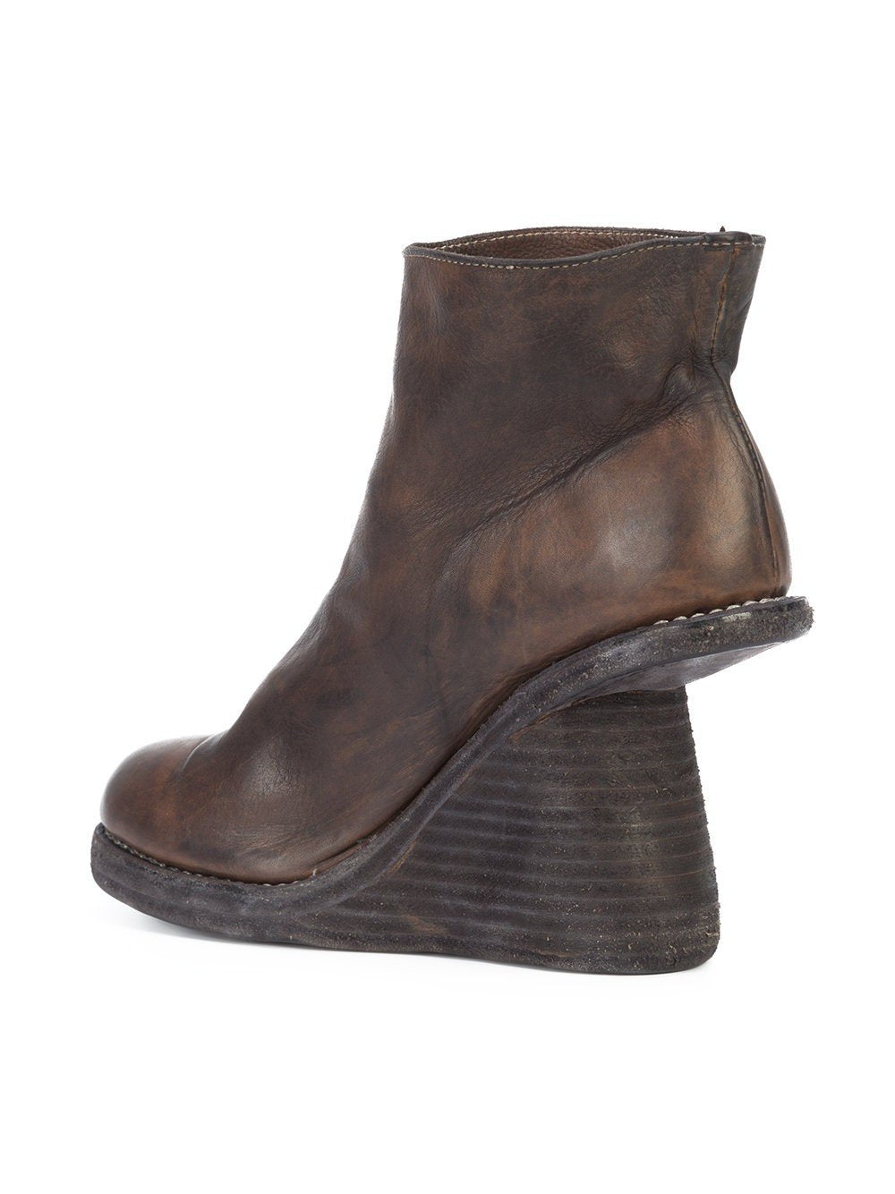Women's 6006 Full Grain Baby Calf Stacked Wedge