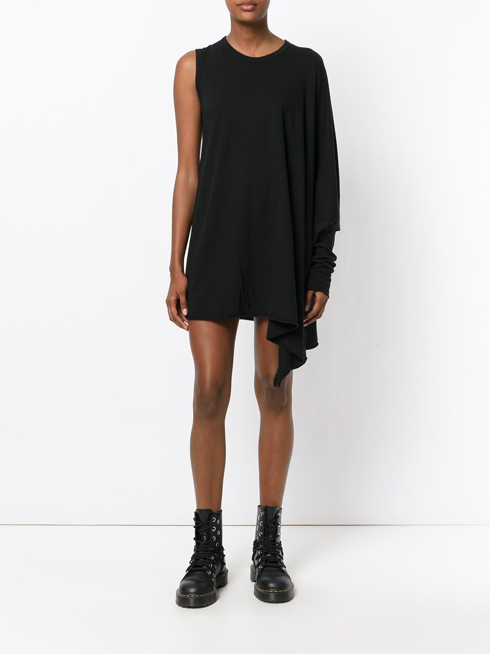 Single Sleeve Dress Black