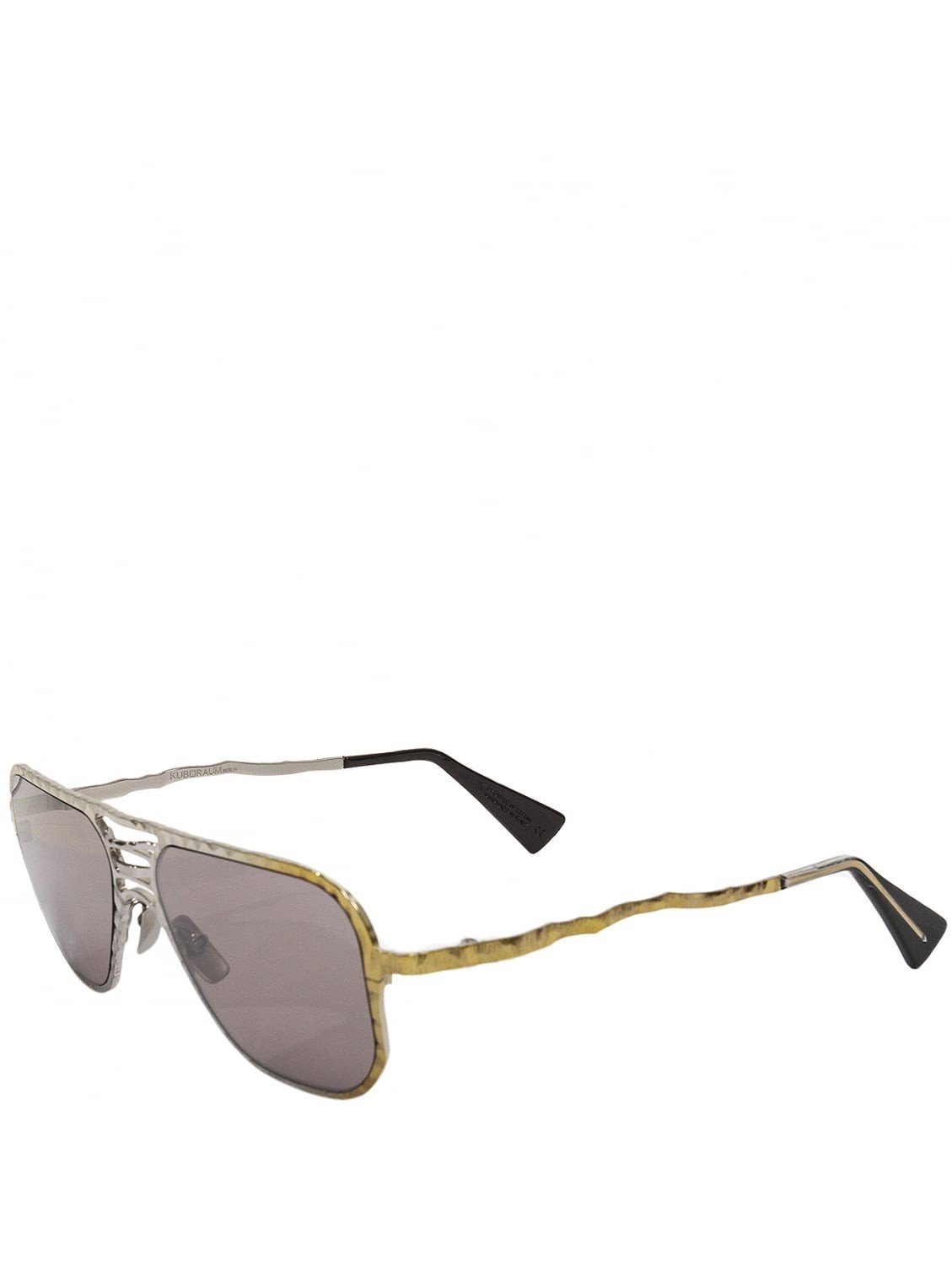 Textured Frame Aviator Sunglasses Gold/Silver