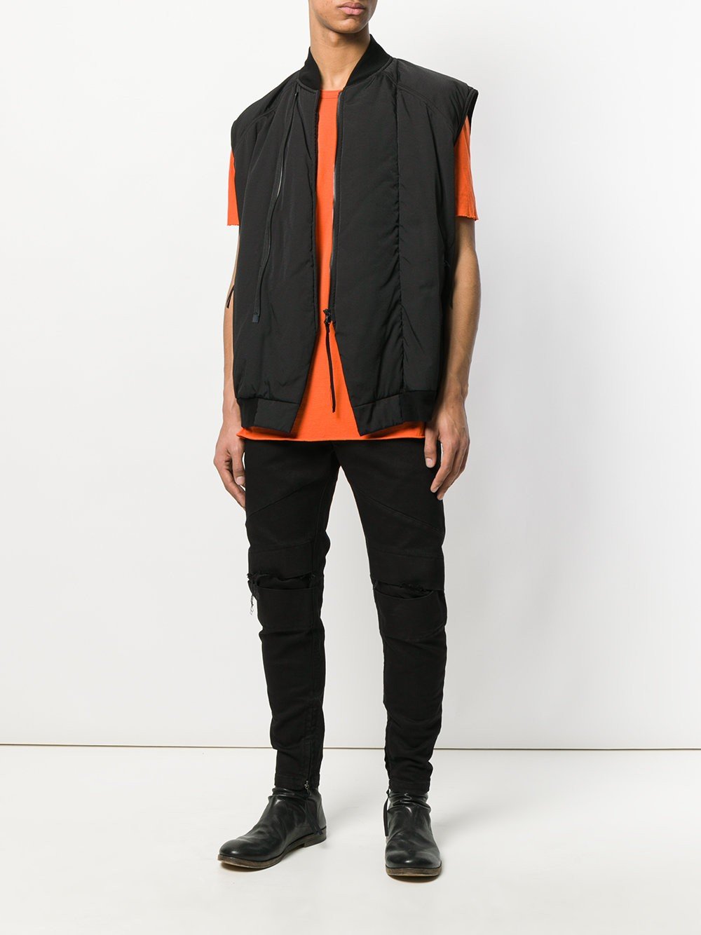 Asymmetric Zipped Vest