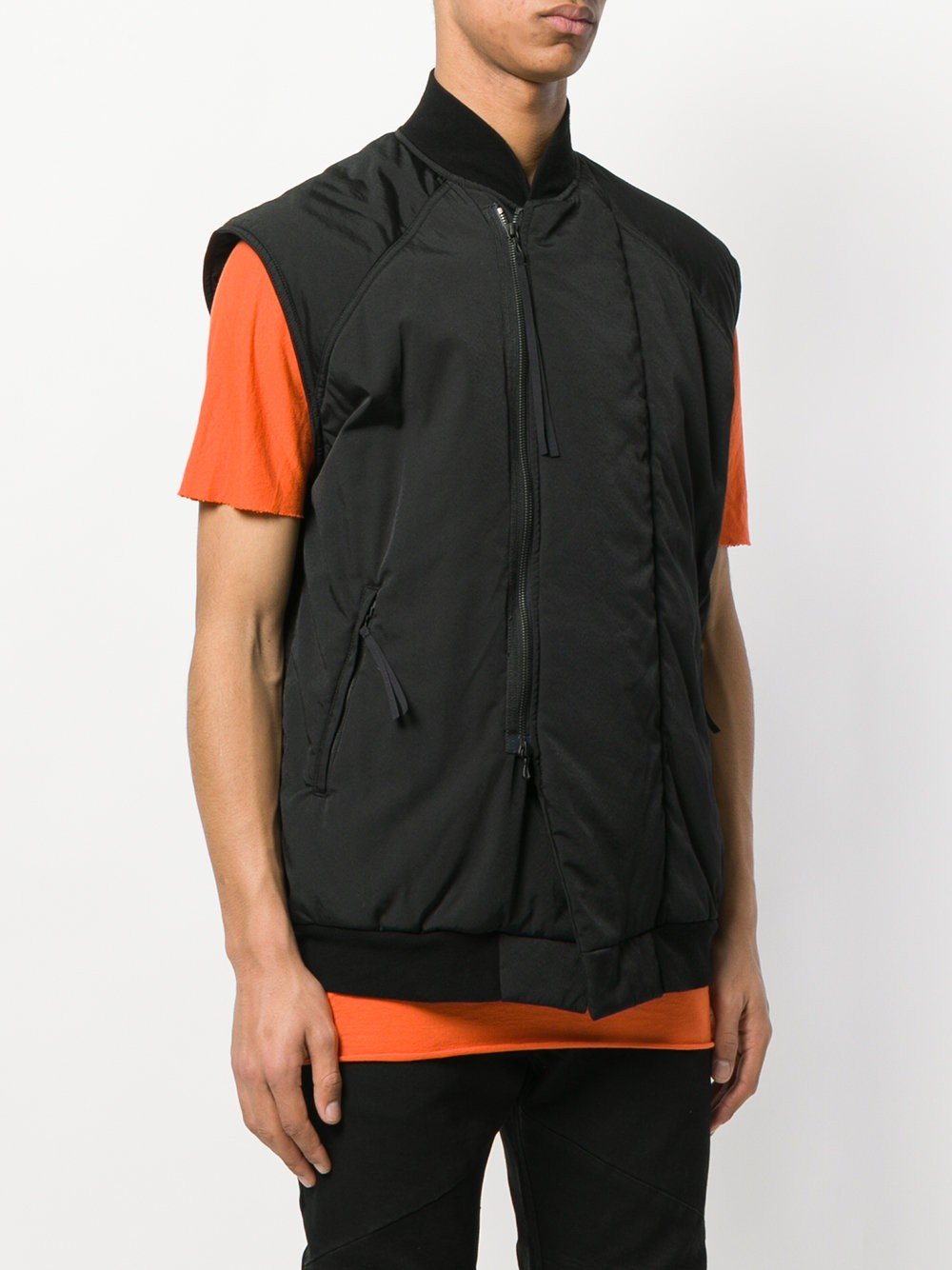 Asymmetric Zipped Vest