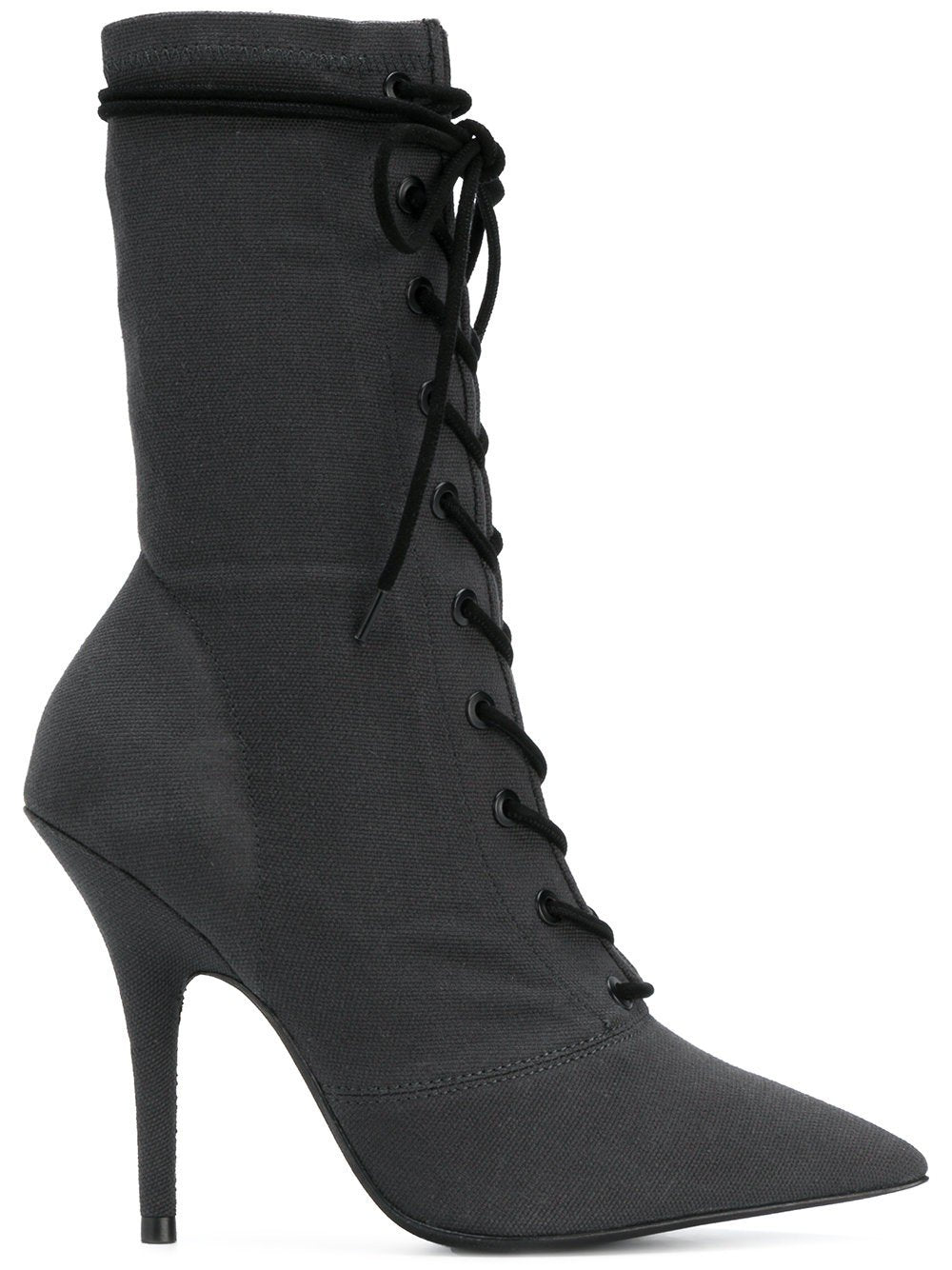 Graphite Stretch Canvas Ankle Boot