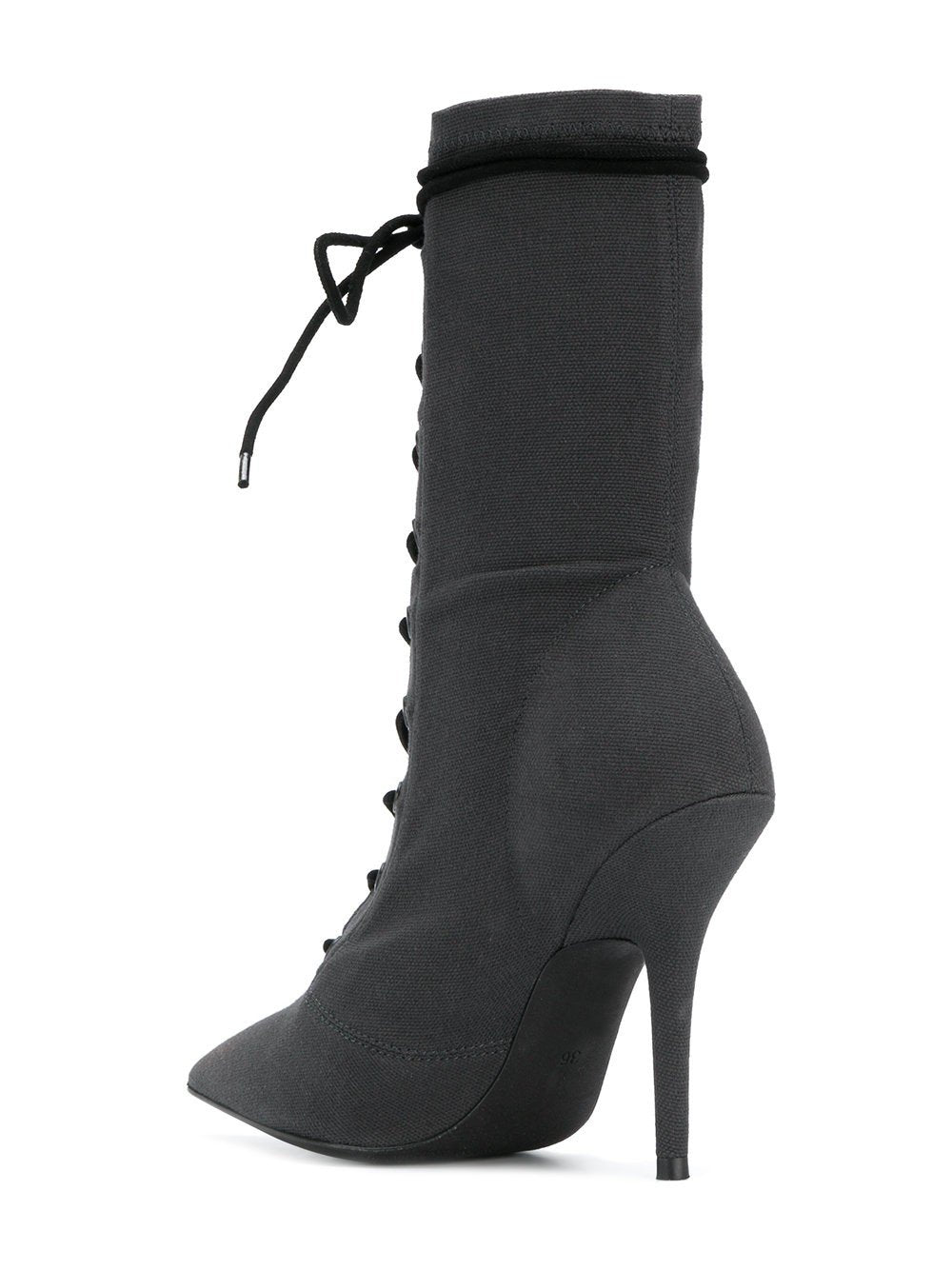 Graphite Stretch Canvas Ankle Boot