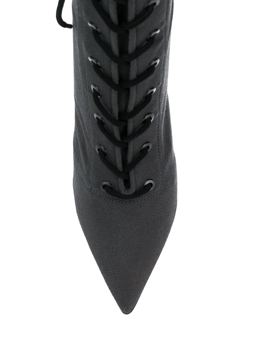 Graphite Stretch Canvas Ankle Boot