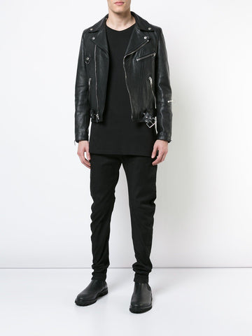 Stretch Denim Tapered Jeans