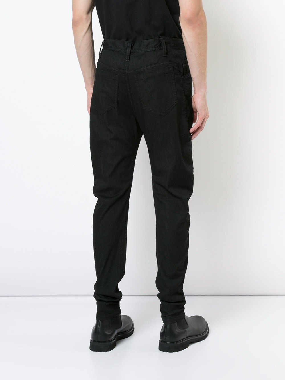 Stretch Denim Tapered Jeans