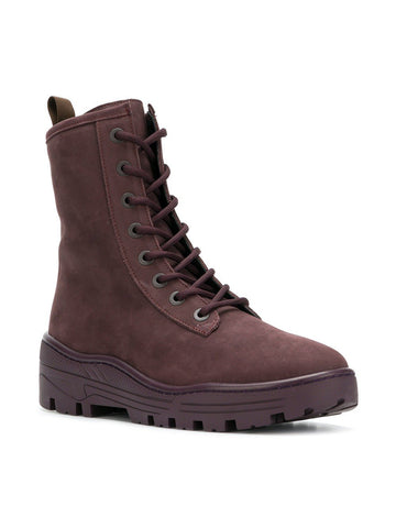 Oxblood Nubuck Combat Boot