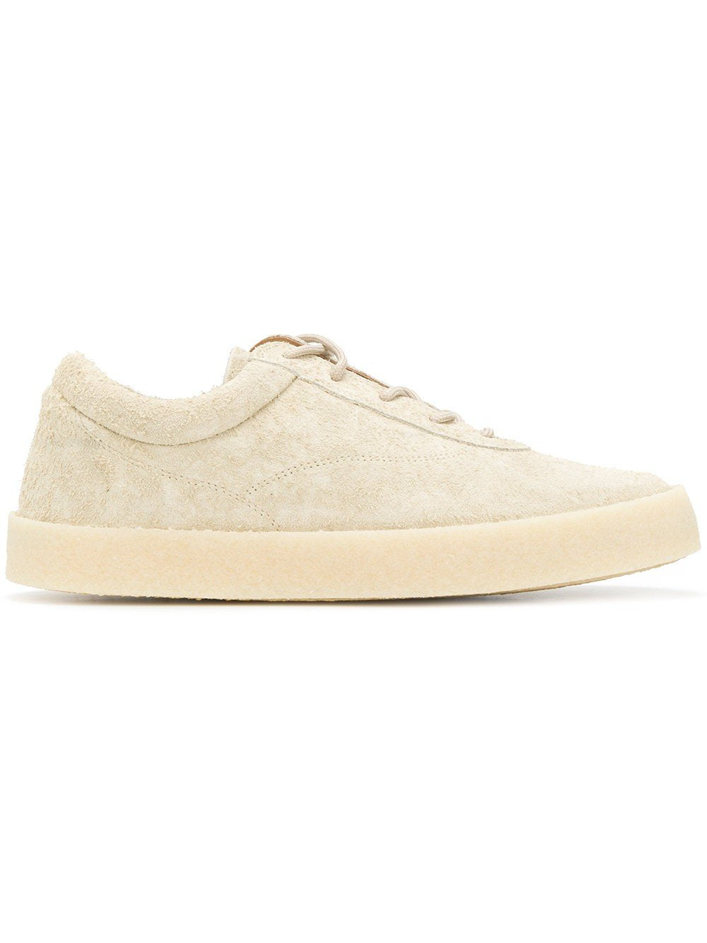 Chalk Thick Shaggy Suede Crepe Sneaker