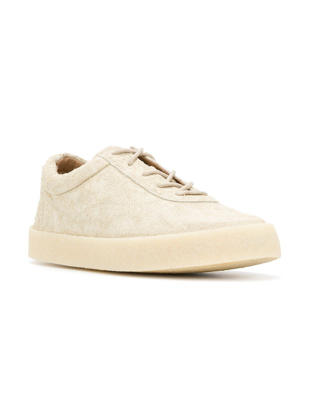 Chalk Thick Shaggy Suede Crepe Sneaker
