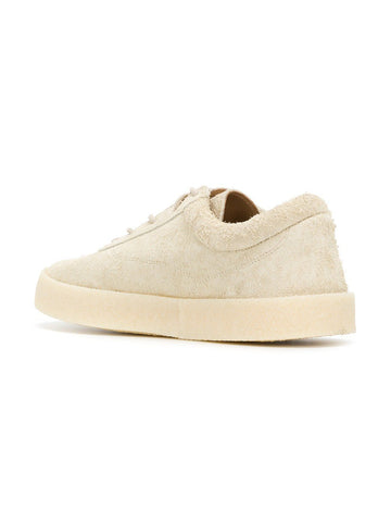 Chalk Thick Shaggy Suede Crepe Sneaker