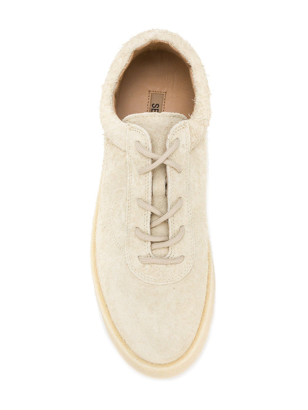Chalk Thick Shaggy Suede Crepe Sneaker