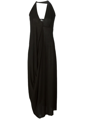 Black Draped Maxi Dress