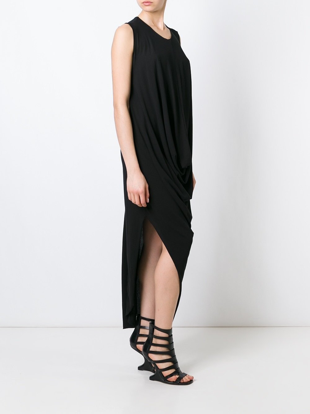 Black Draped Dress