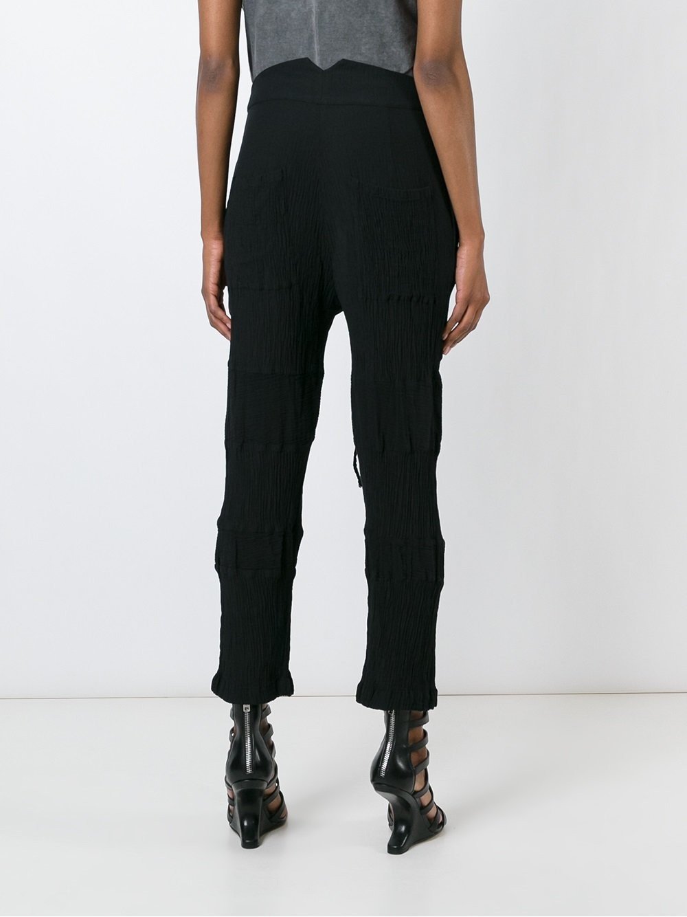 Creased Cropped Trousers