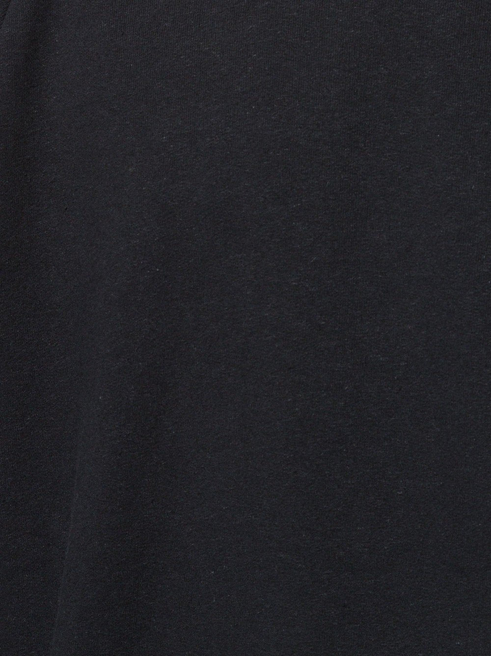 Black Linen Cotton Crewneck Sweat