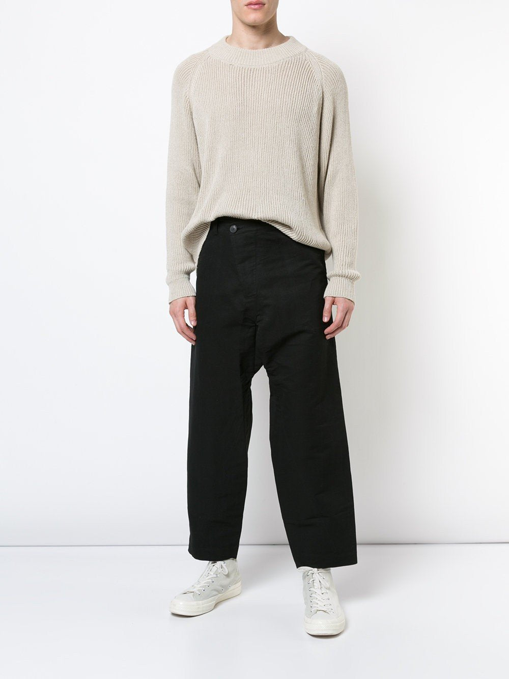 Loose Fit Workwear Trousers Black