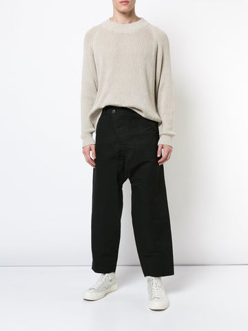 Loose Fit Workwear Trousers Black