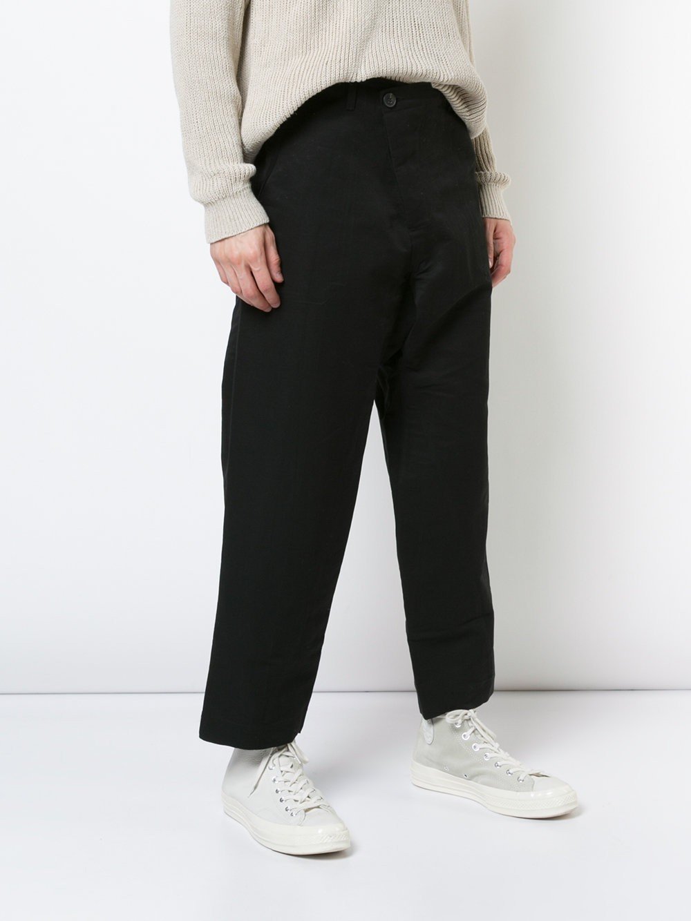 Loose Fit Workwear Trousers Black