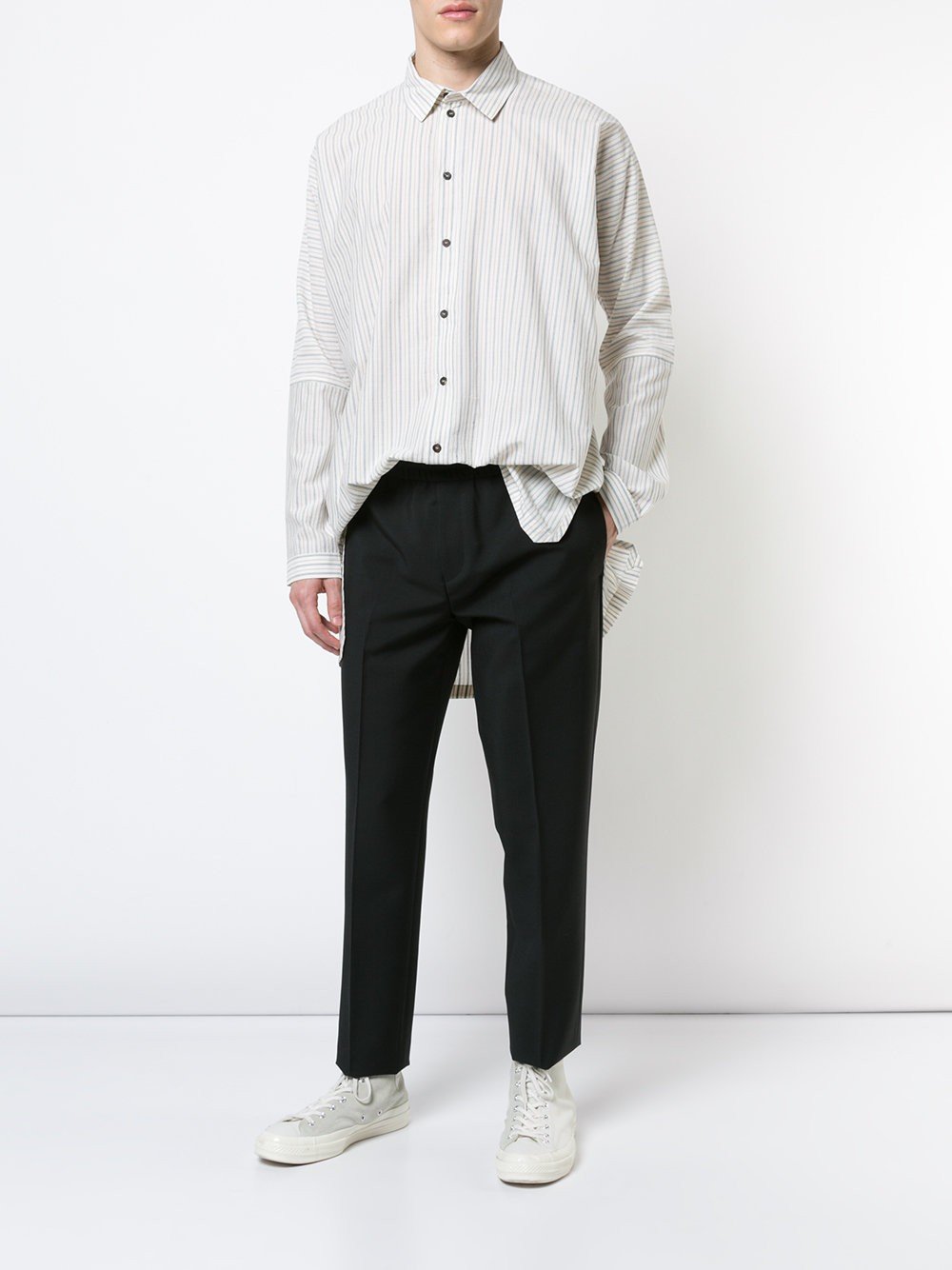 Natural Sheer Striped Shirt