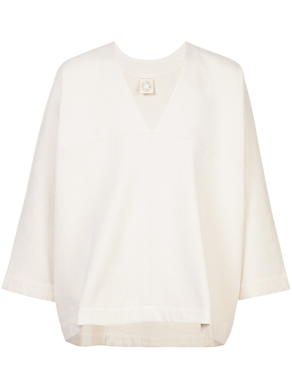 V Neck Sweatshirt Natural