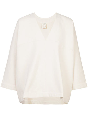 V Neck Sweatshirt Natural