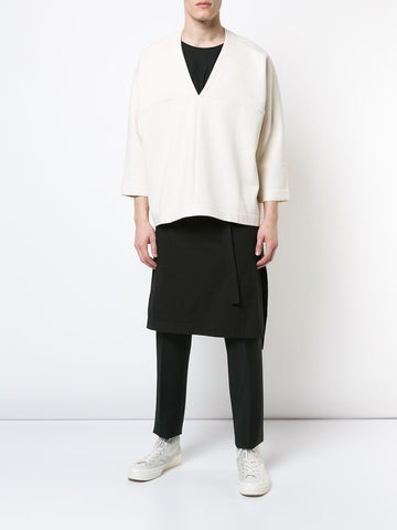 V Neck Sweatshirt Natural