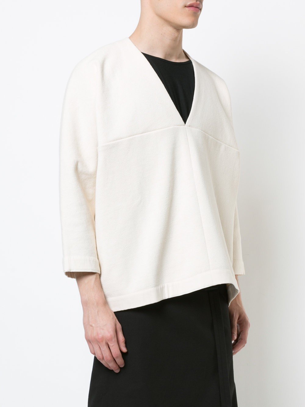 V Neck Sweatshirt Natural