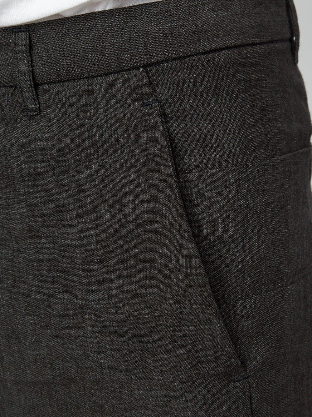 Unisex Woven Linen Box Pocket Pants