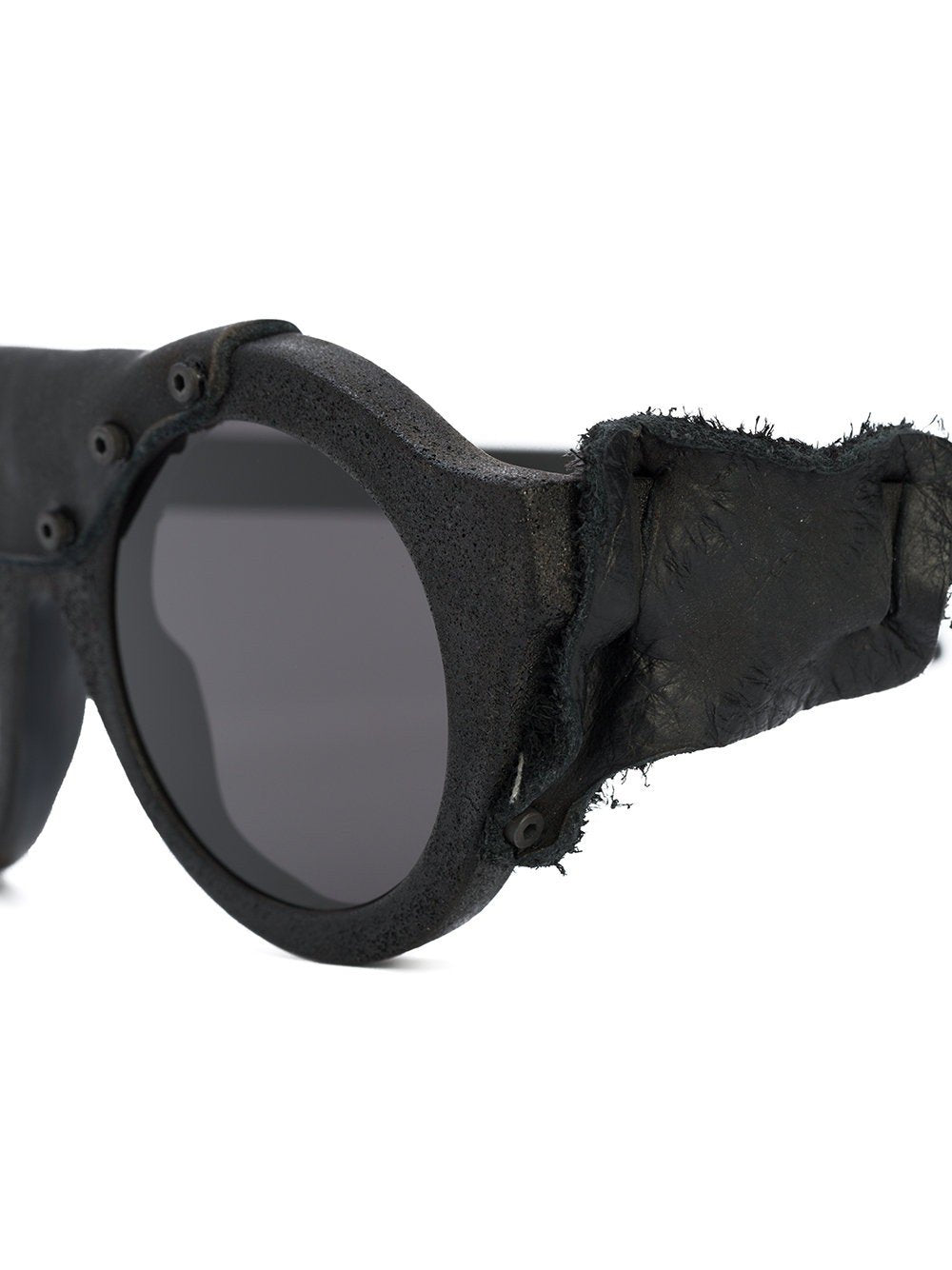 A2 Round Leather Detail Sunglasses