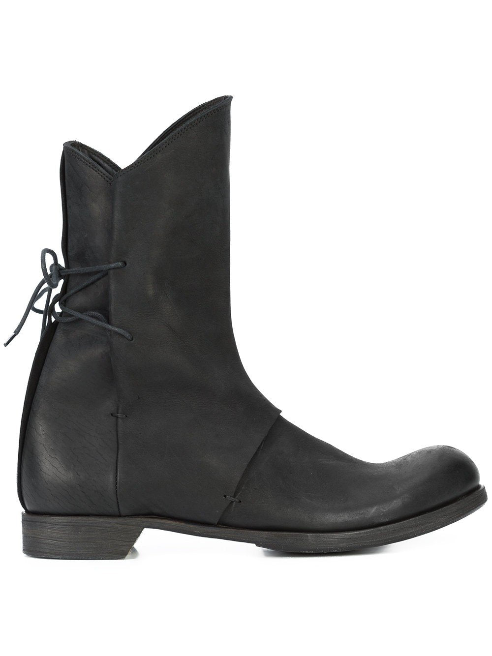 Black Antelope Leather Boot