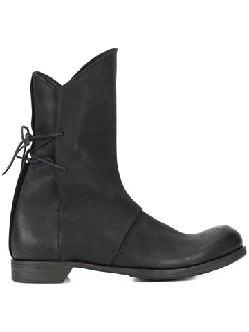 Black Antelope Leather Boot