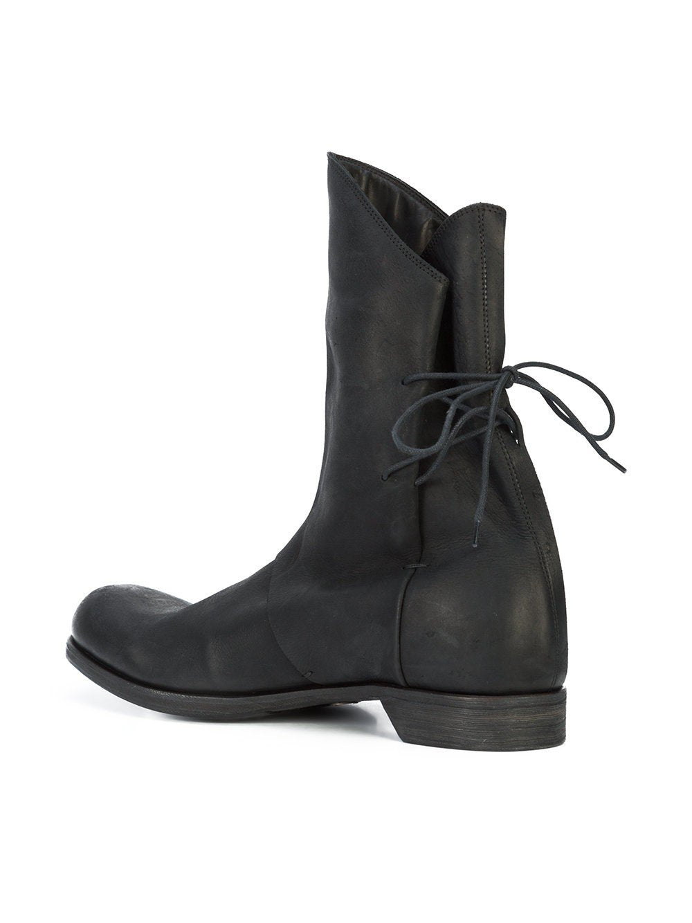 Black Antelope Leather Boot