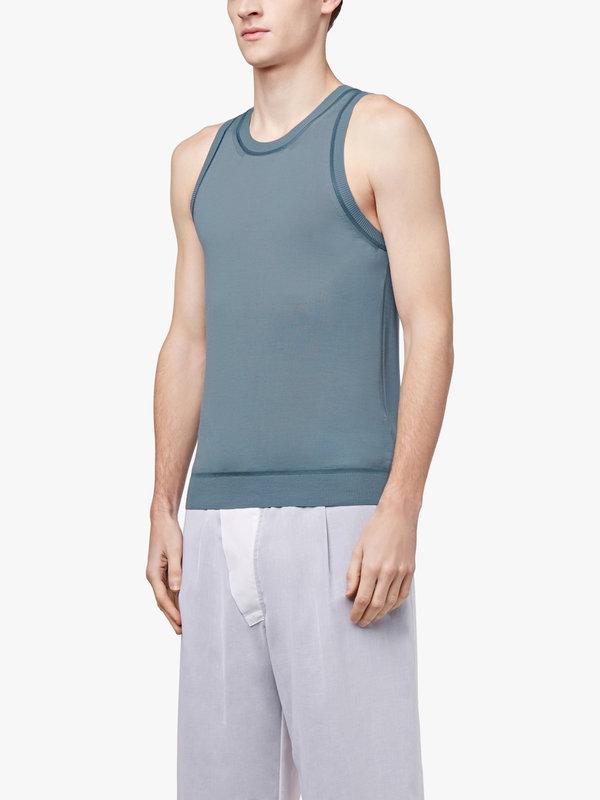 Sleeveless Wool Vest